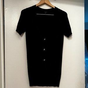 Ann Taylor‎ Short-Sleeve Button Front V-Neck Cardigan / Size Small